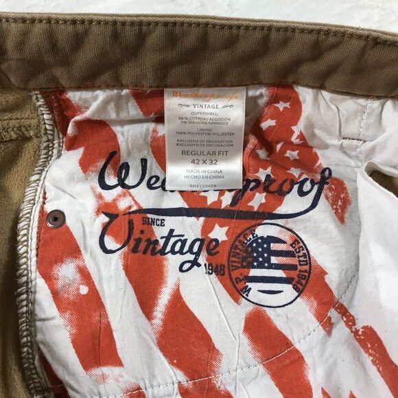 Vintage Weatherproof Original insulated  brown pants‎ 42X32 - Picture 5 of 8